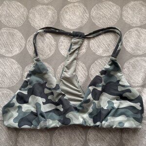 Spiritual Gangster Camo Green Sports Bra Sz M